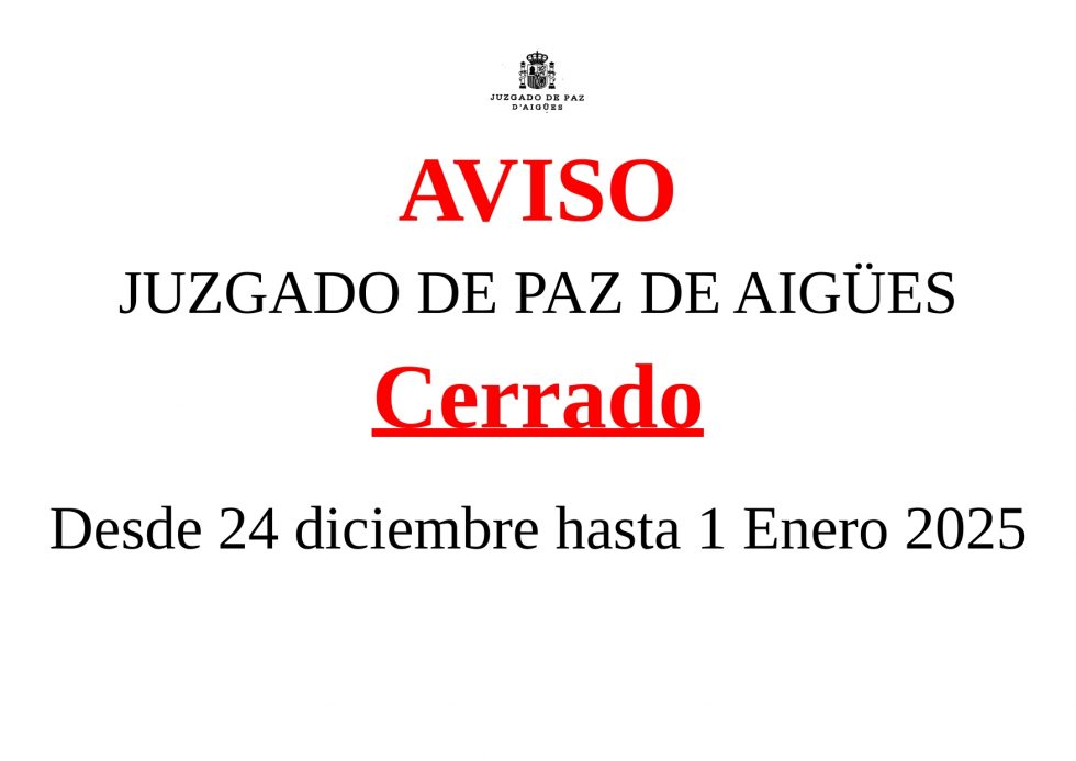 Juzgado De Paz Cerrado Ayto De Aigues